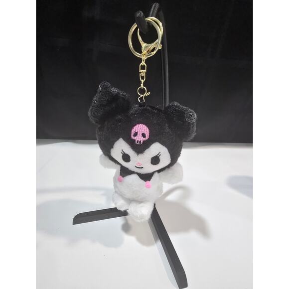 Kuromi Sanrio 5 Piece Bundle-1 Pen, 2 Plush Charms, 1 Stress Ball, 1 Key Chain - Picture 4 of 6